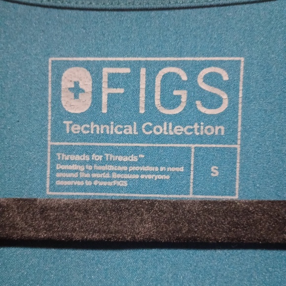 Figs Teal Women's Top - Picture 2 of 6